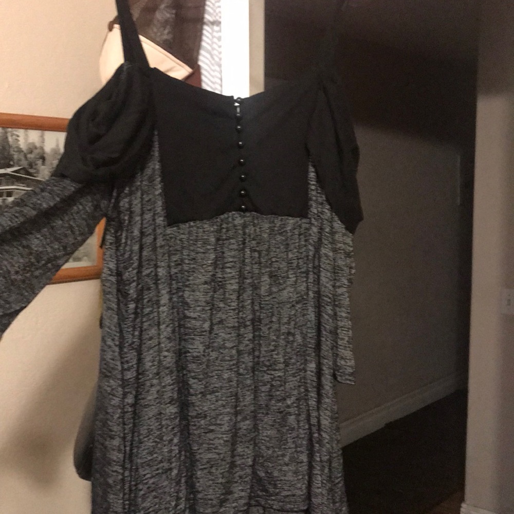 Black/ grey blouse